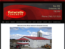 Tablet Screenshot of entwistleconcrete.ca